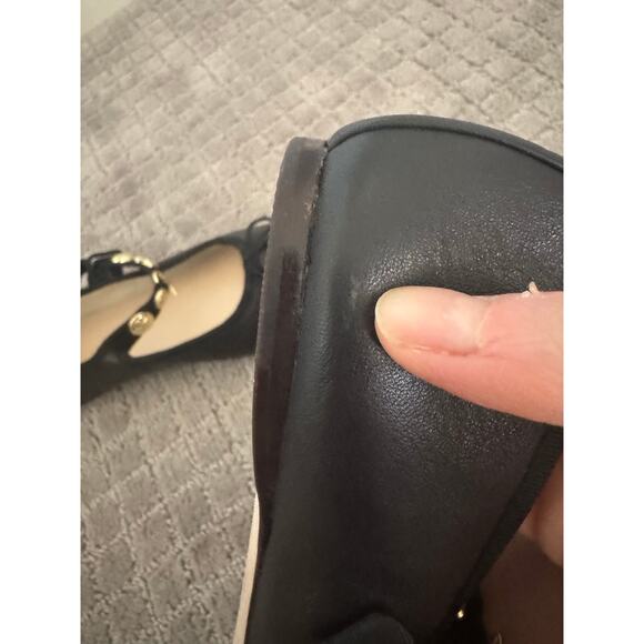 NWOB Loeffler Randall Chiara Mary Jane Flats in Black Leather SZ 8 - Picture 5 of 7